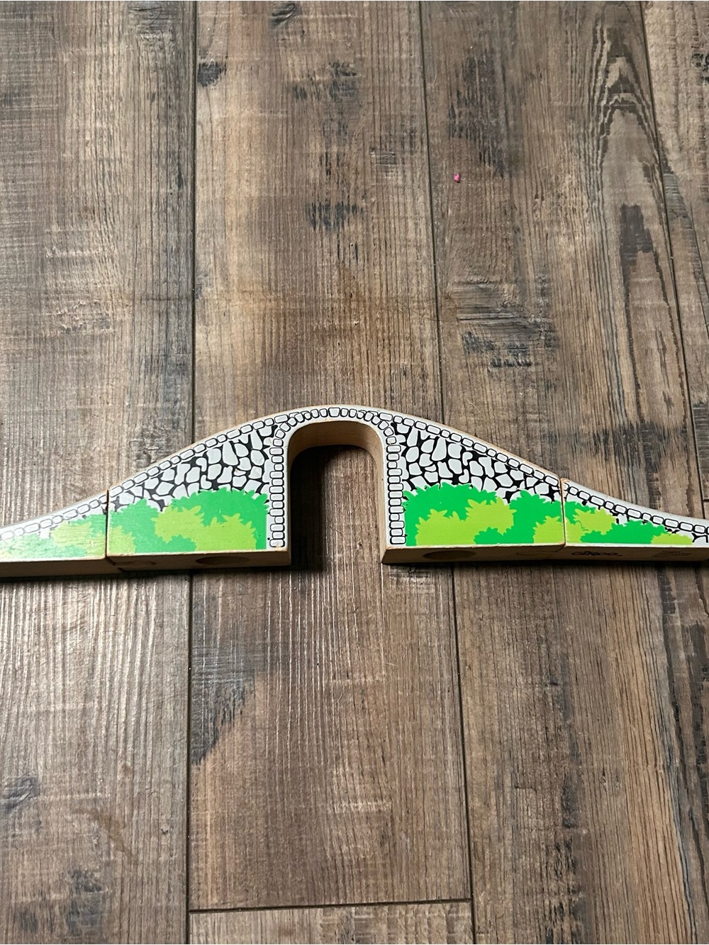 Wooden Train 3 Piece Stone Bridge Fits Imaginarium BRIO Thomas Track